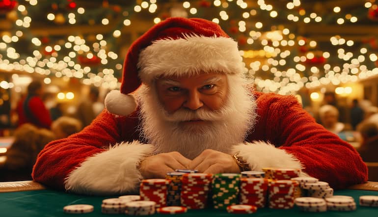 julemanden spiller poker