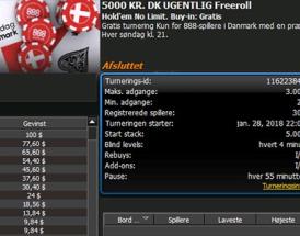 ChairmanDK vinder 5000 kr. freeroll turnering #13  hos 888poker.dk