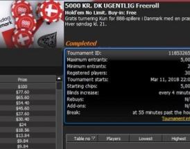 nira12af vinder 5000 kr. freeroll turnering #19 hos 888poker.dk